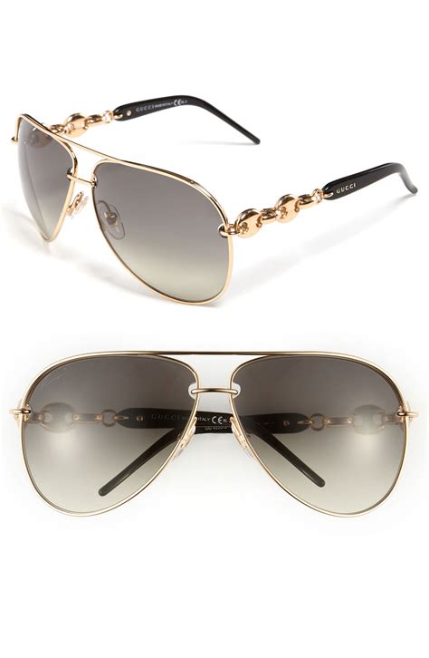 gucci marina chain 63mm aviator sunglasses|Shop Gucci 63MM Aviator Sunglasses .